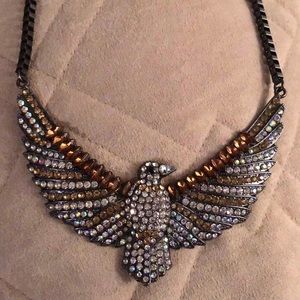 **SOLD** Rhinestone Bird / Falcon / Eagle Necklace